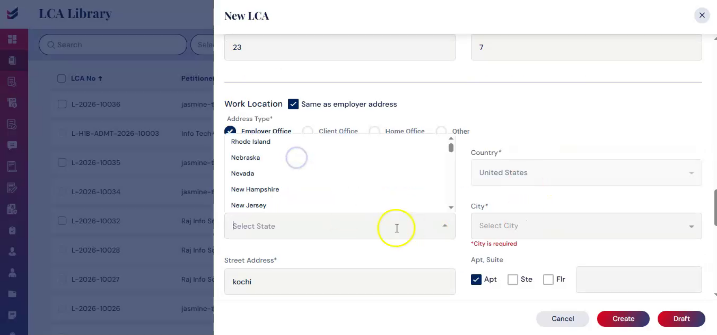 Adding Multiple Work Locations