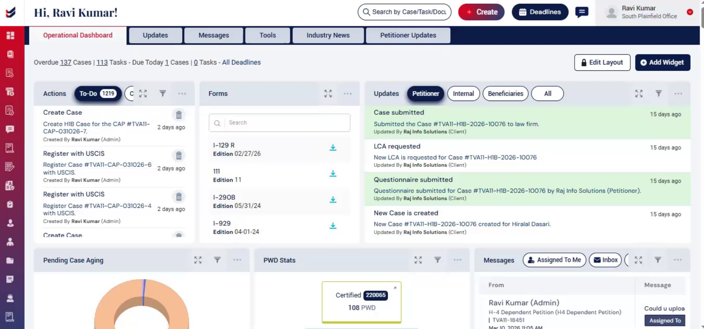 Editing the Dashboard Layout