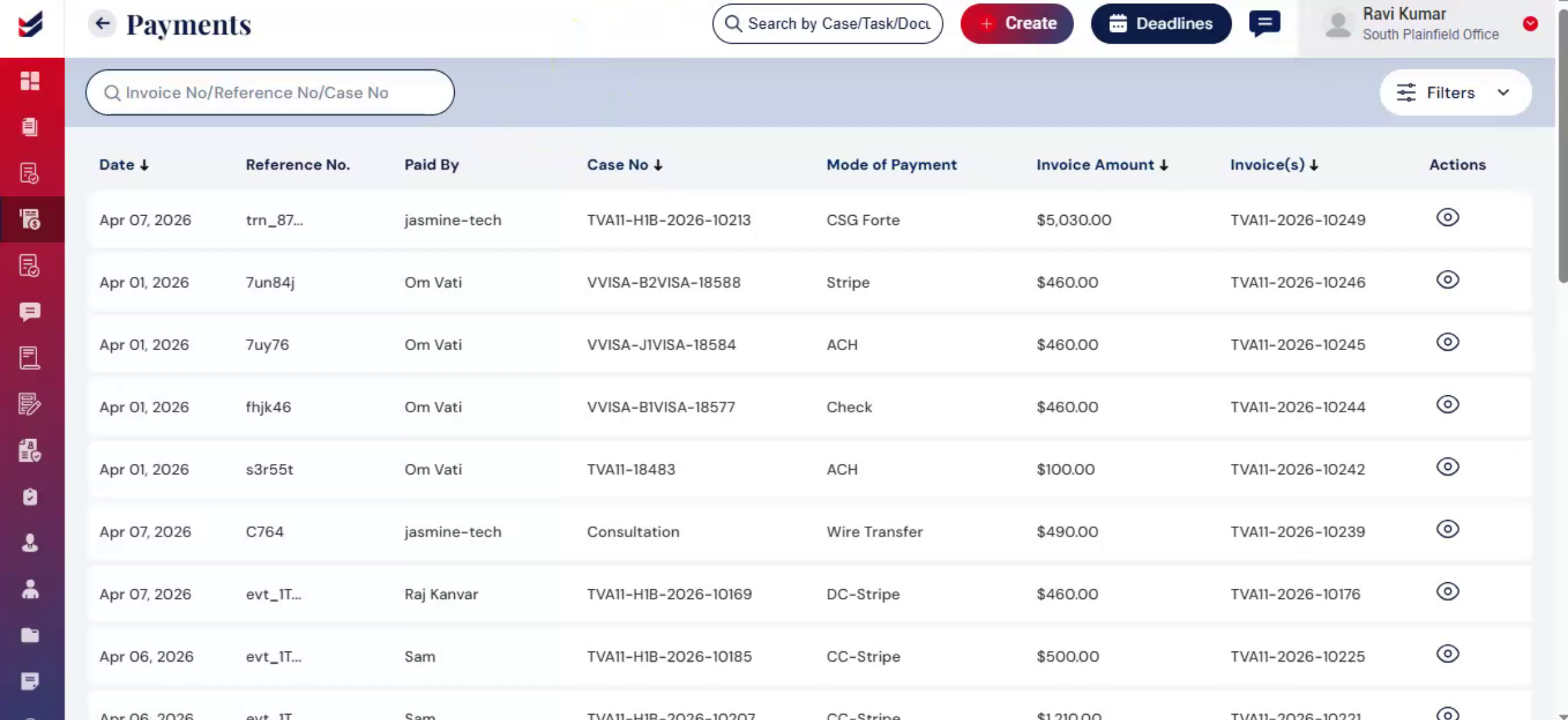 Managing Payments