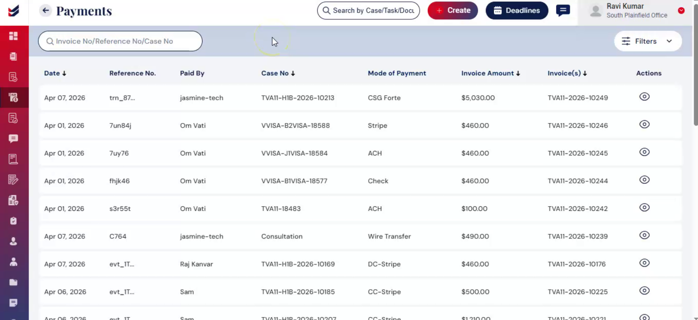 Managing Payments