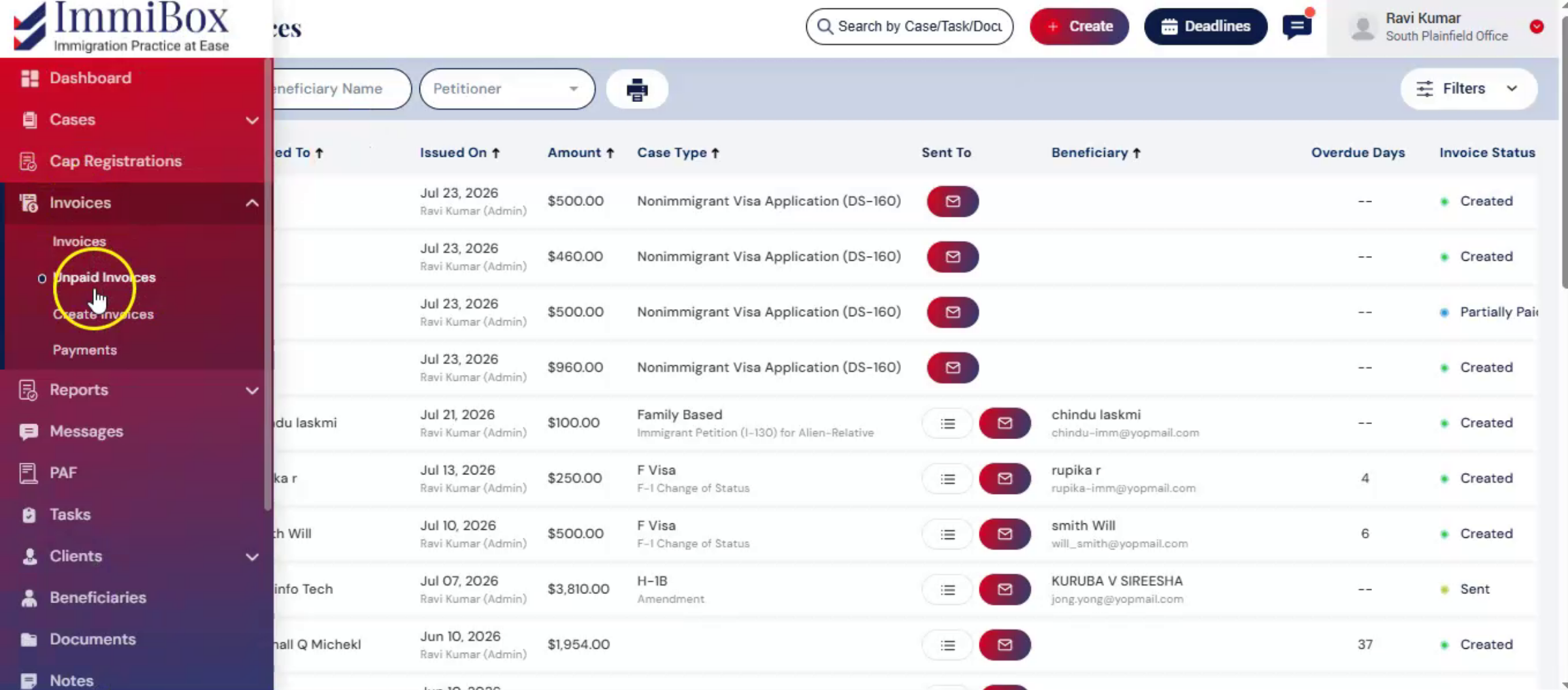Create Invoices
