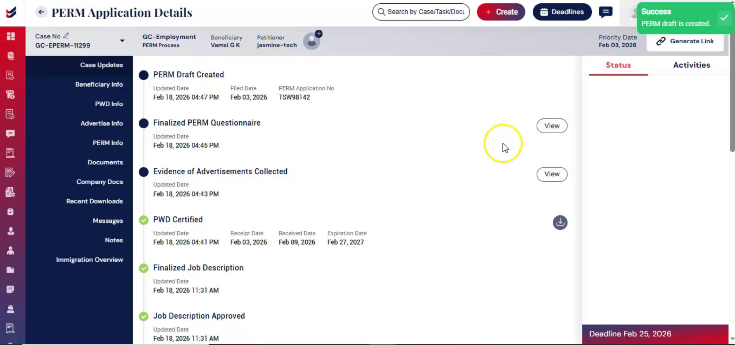 Offline Filing Data Entry