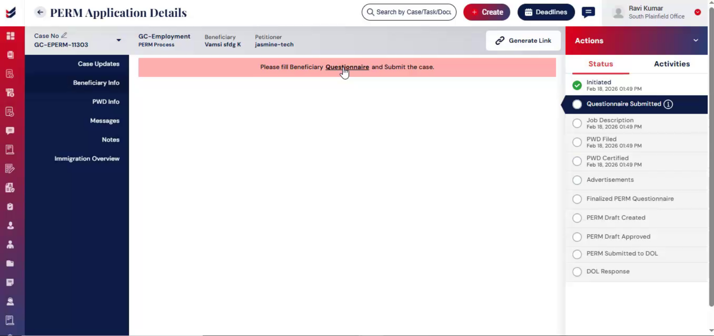 Editing Questionnaire Flexibility