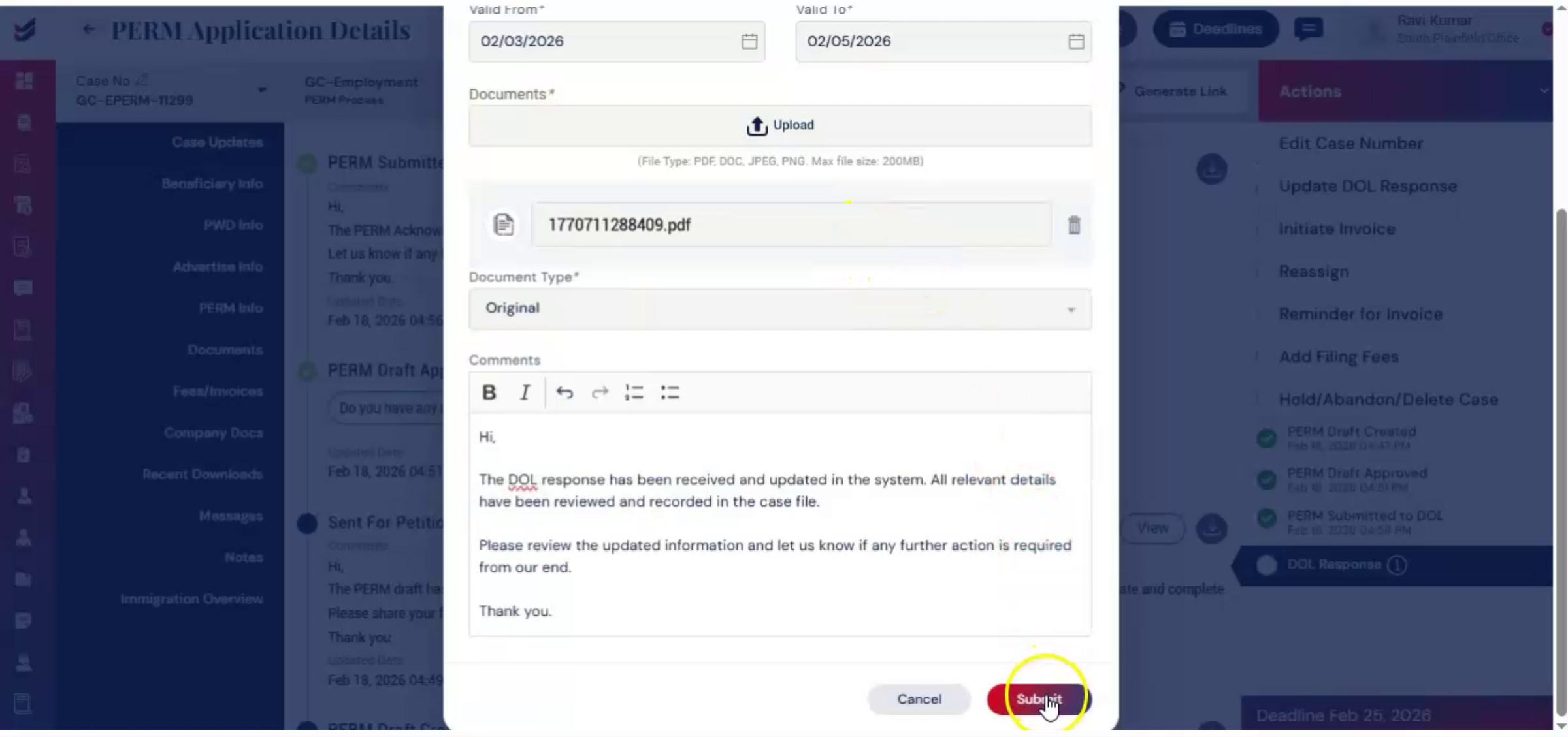 Linking Existing PWD Process