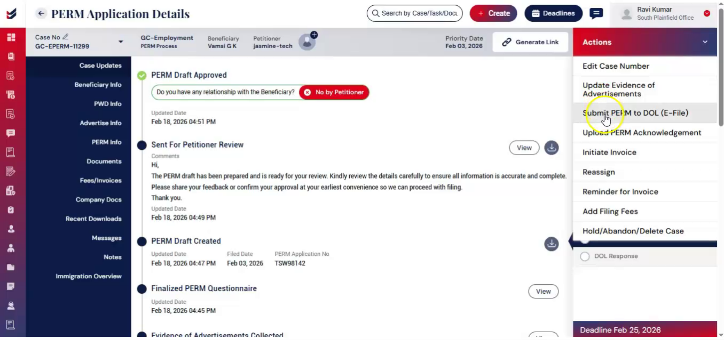 Filing Verification Steps