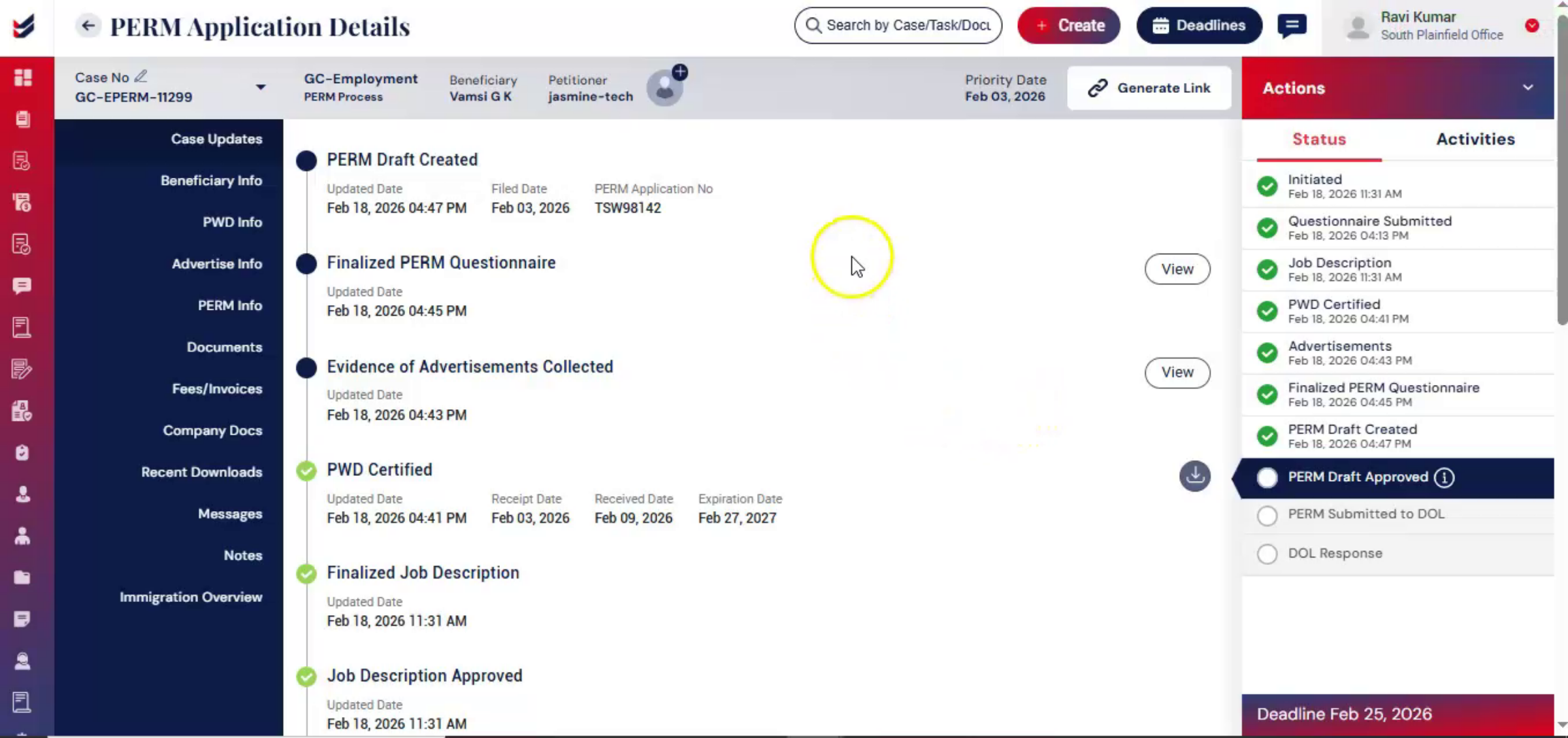 PERM Draft Review Process