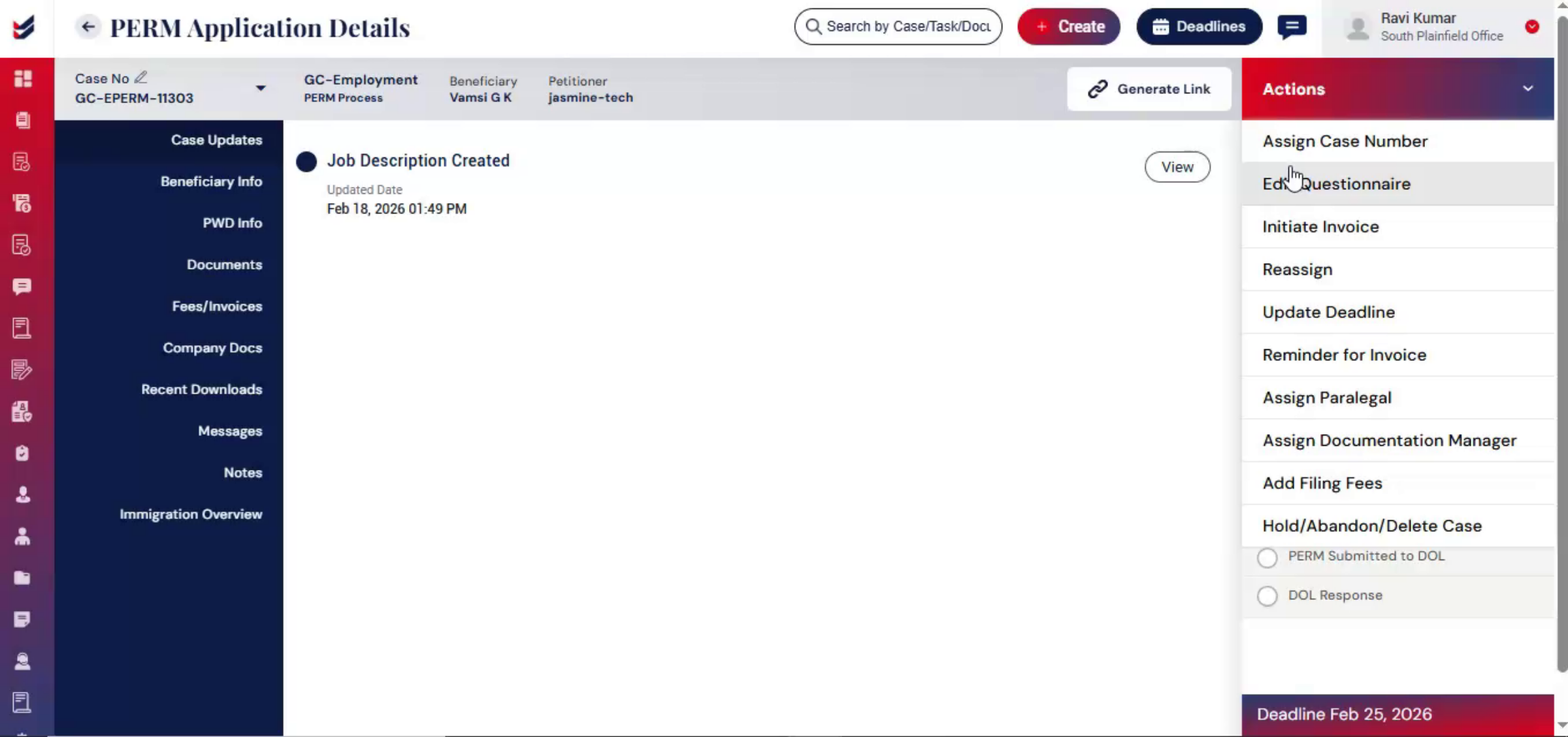 Role-Based Workflow Management