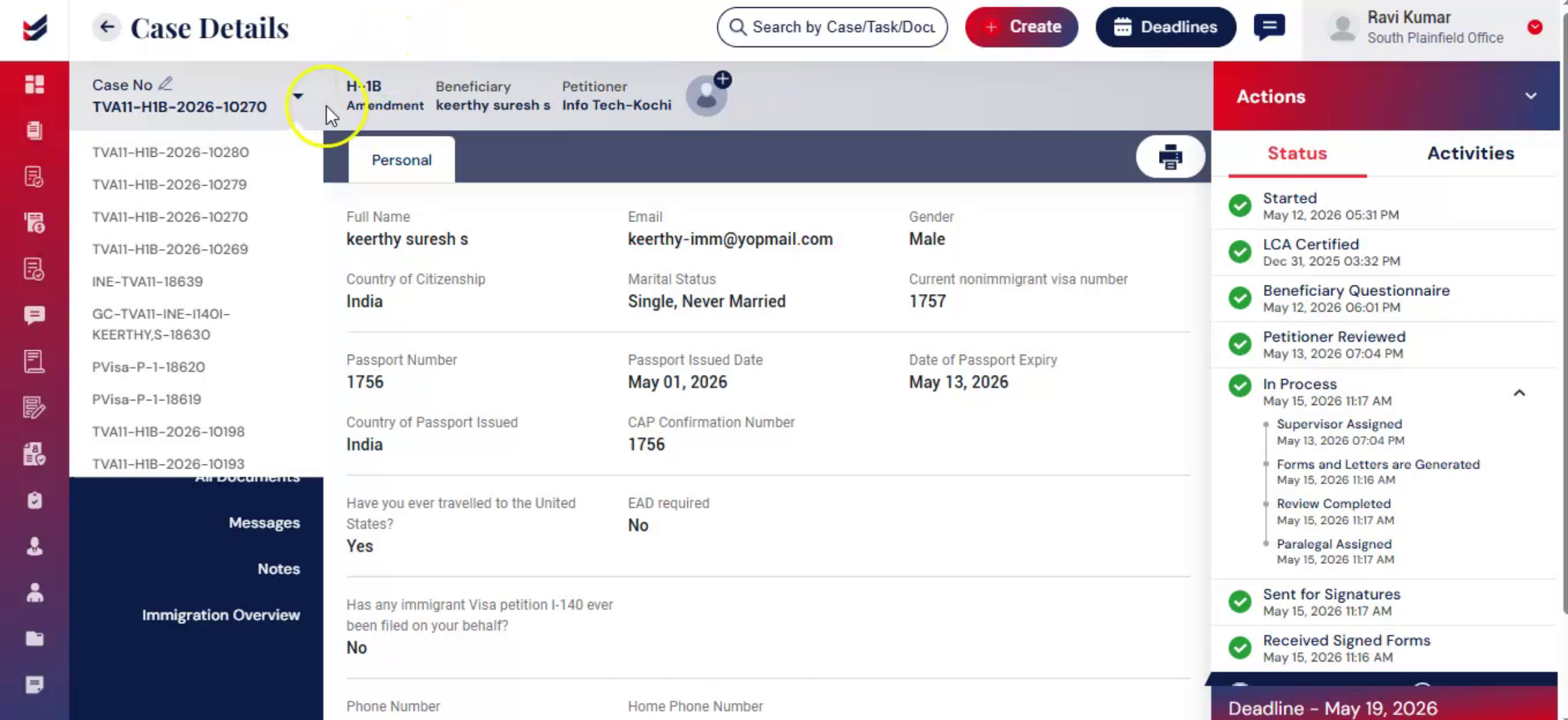 Case Detail Page