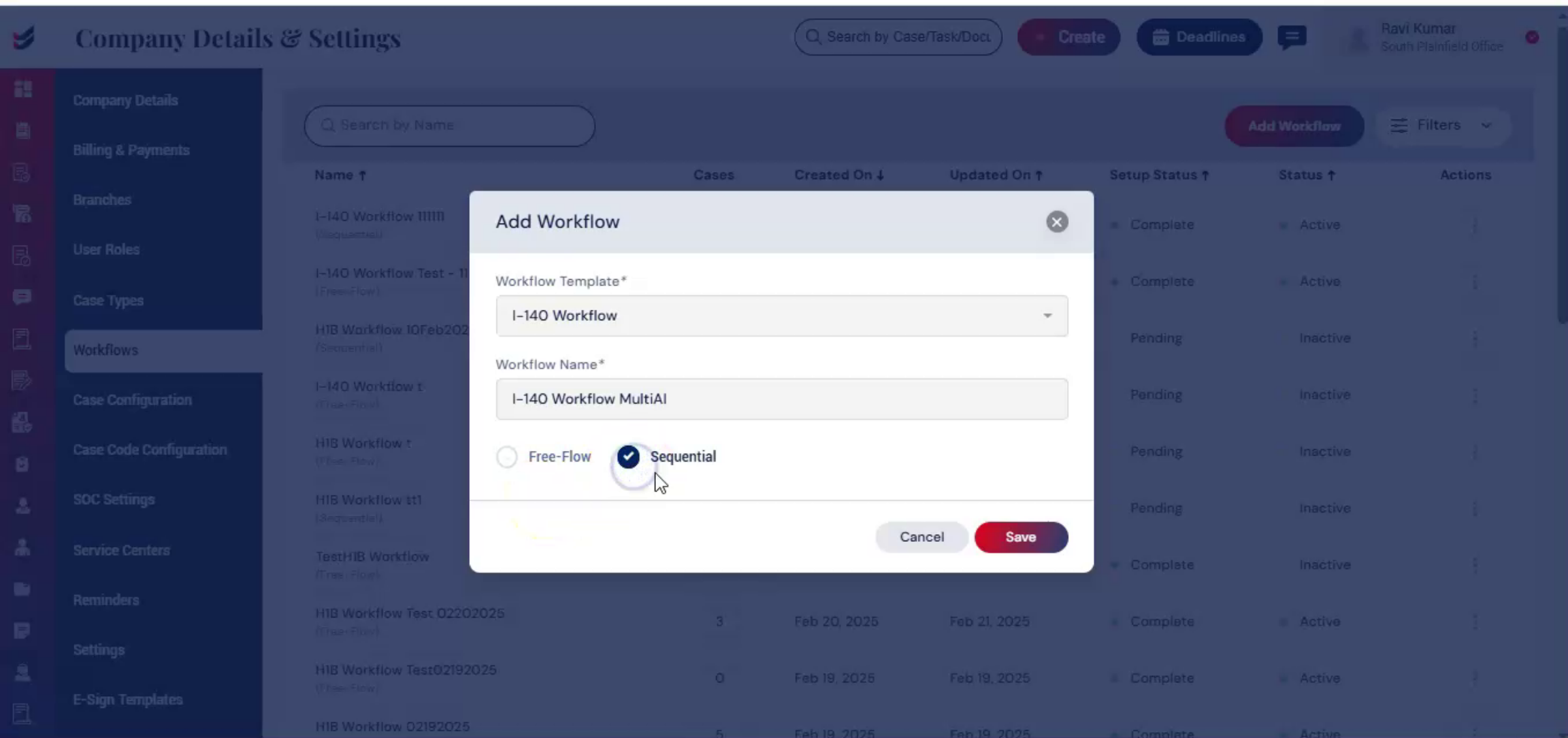 Saving Workflow Configuration