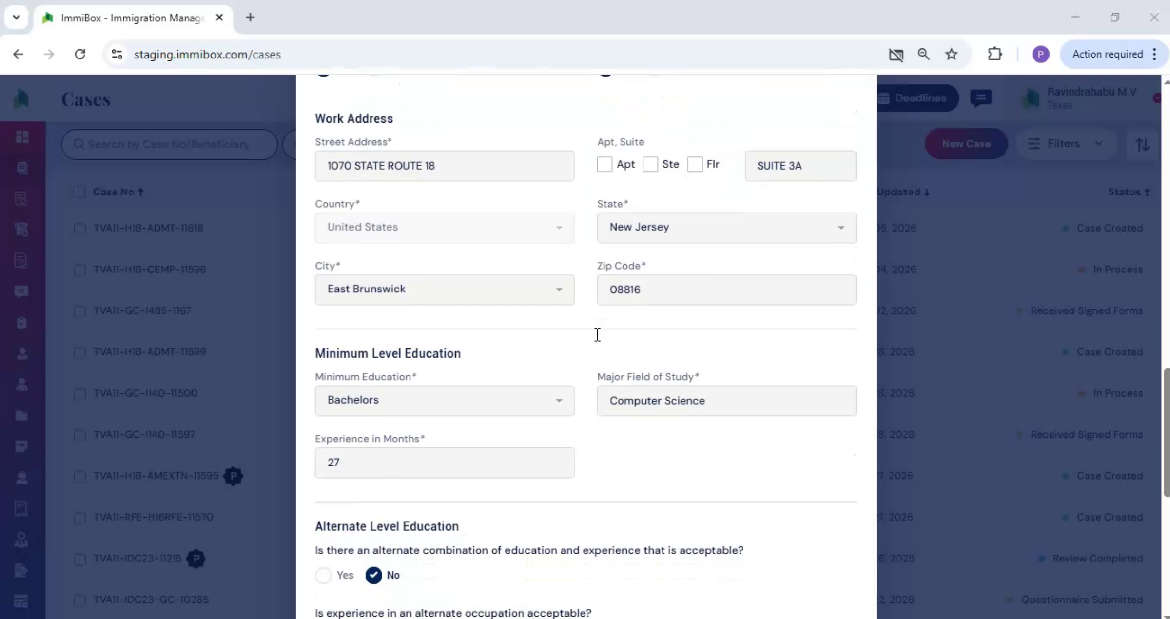 Review And Confirm Case Info