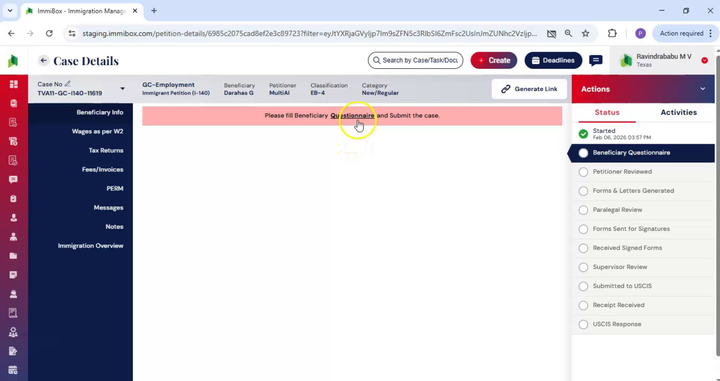Access Questionnaire Link