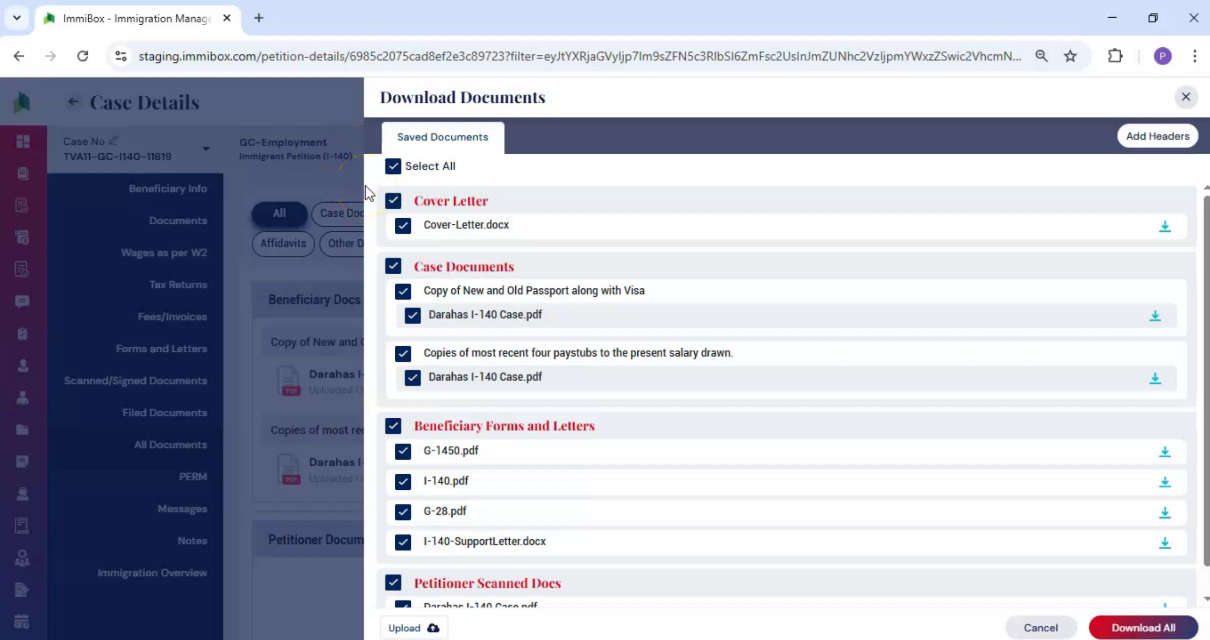 Document Selection And Download