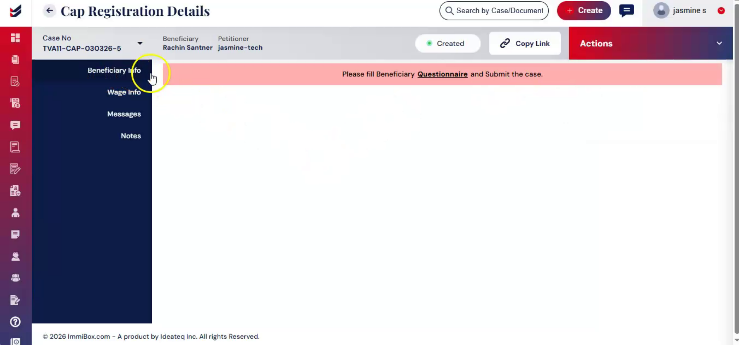 Completing Personal Information