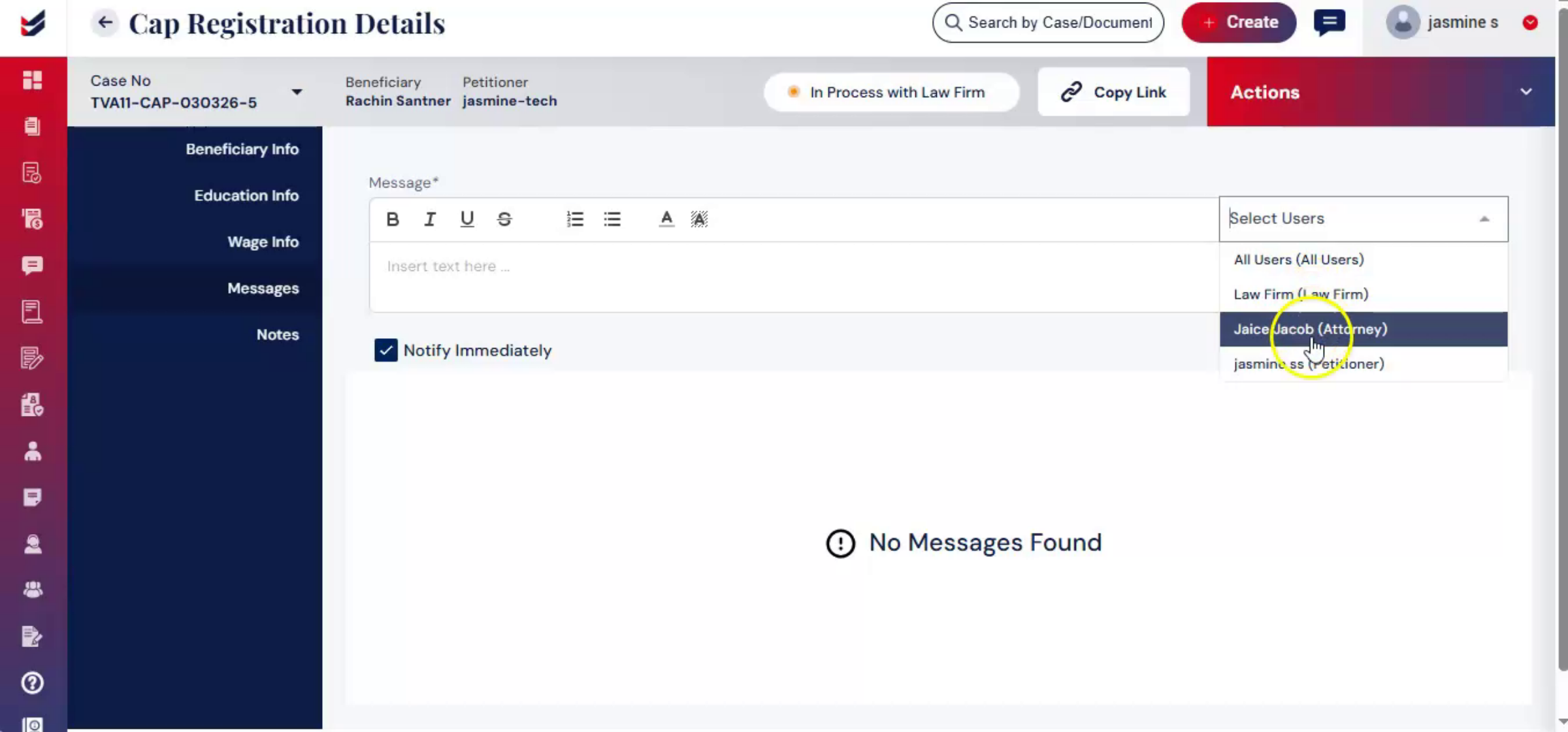 Using Messages Feature