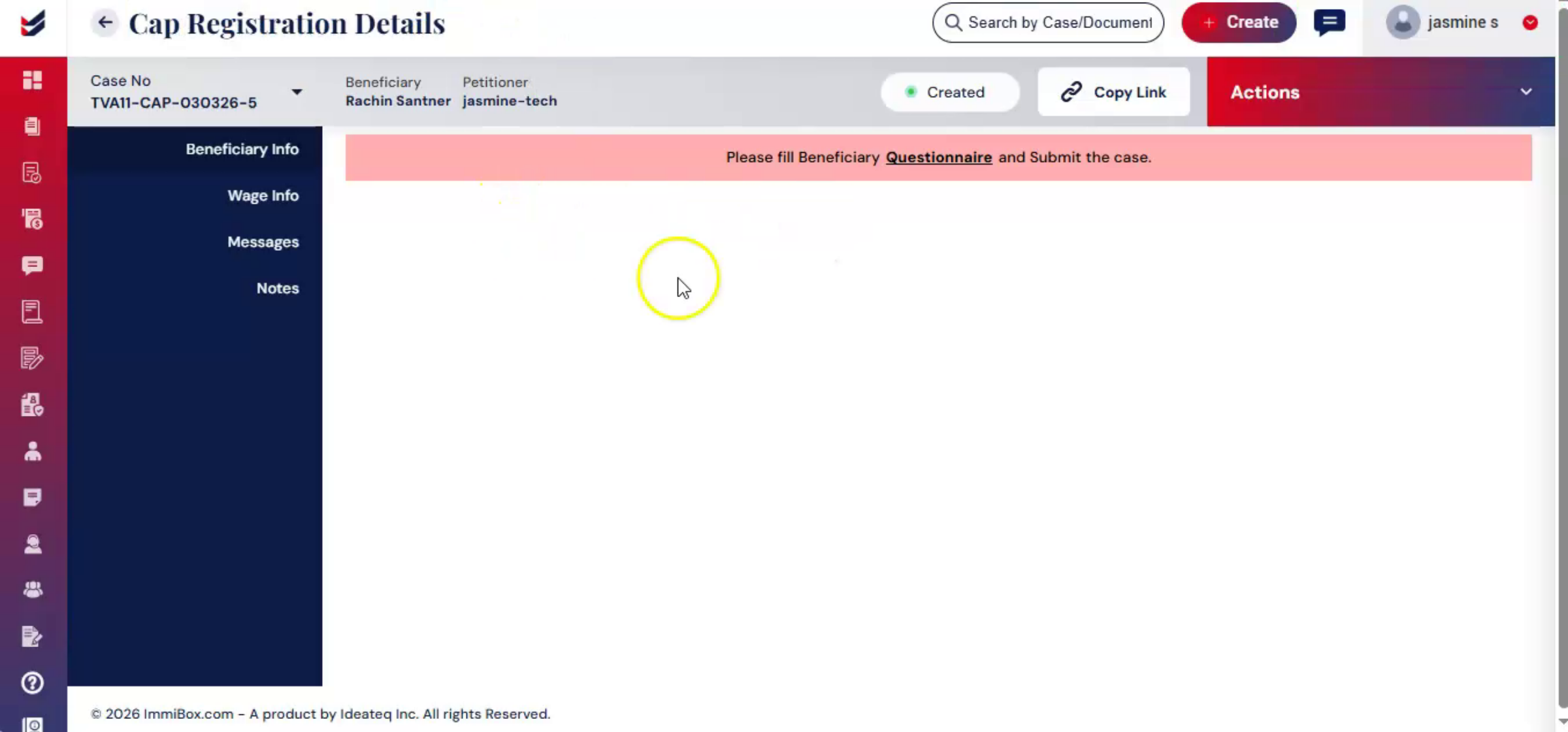 Beneficiary Questionnaire Access