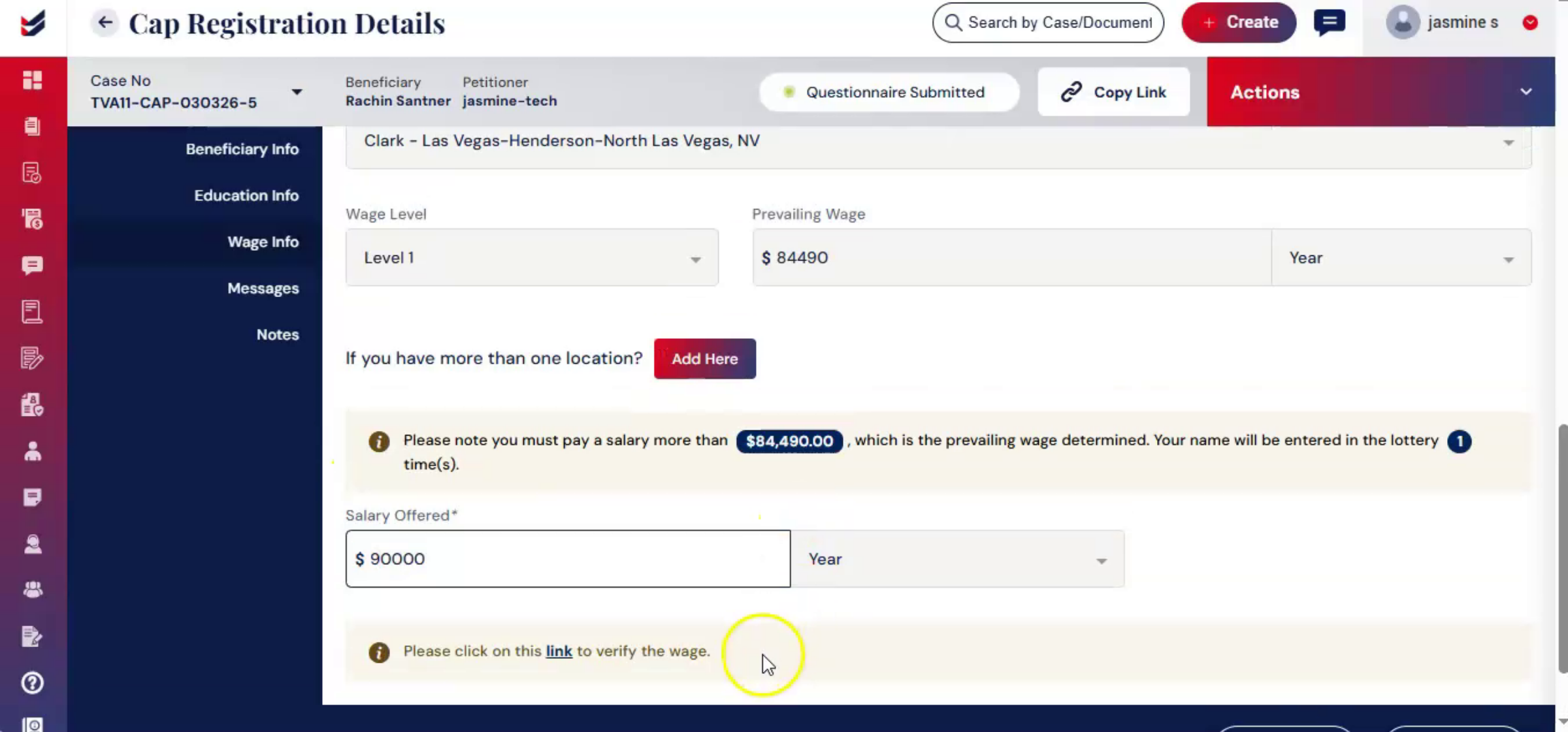 External Wage Verification Link