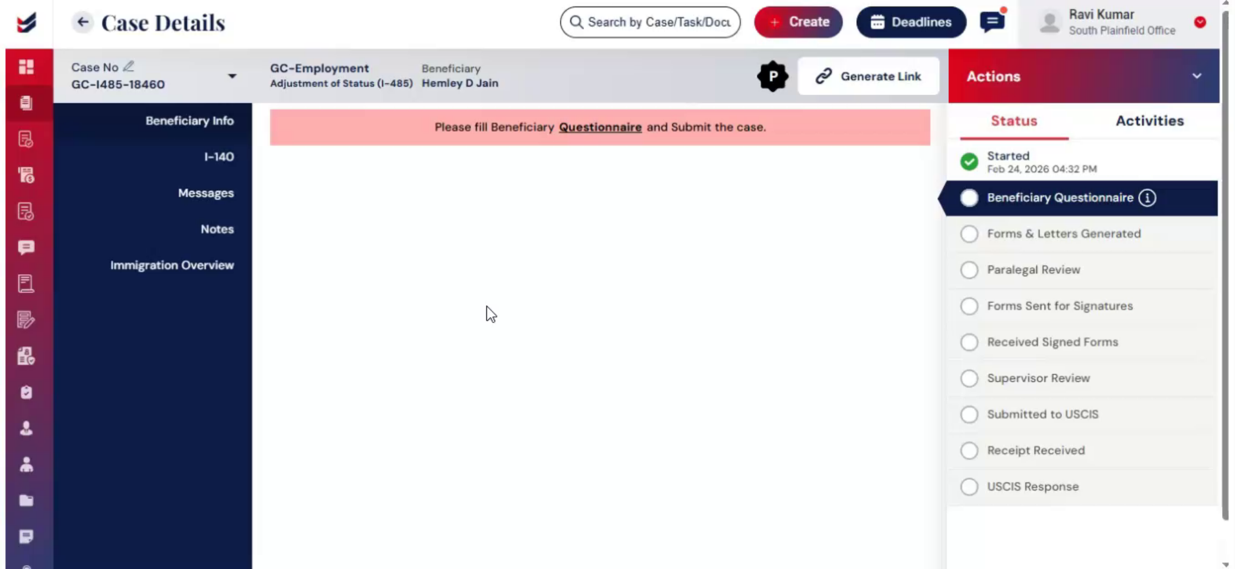 Completing Questionnaire And Details