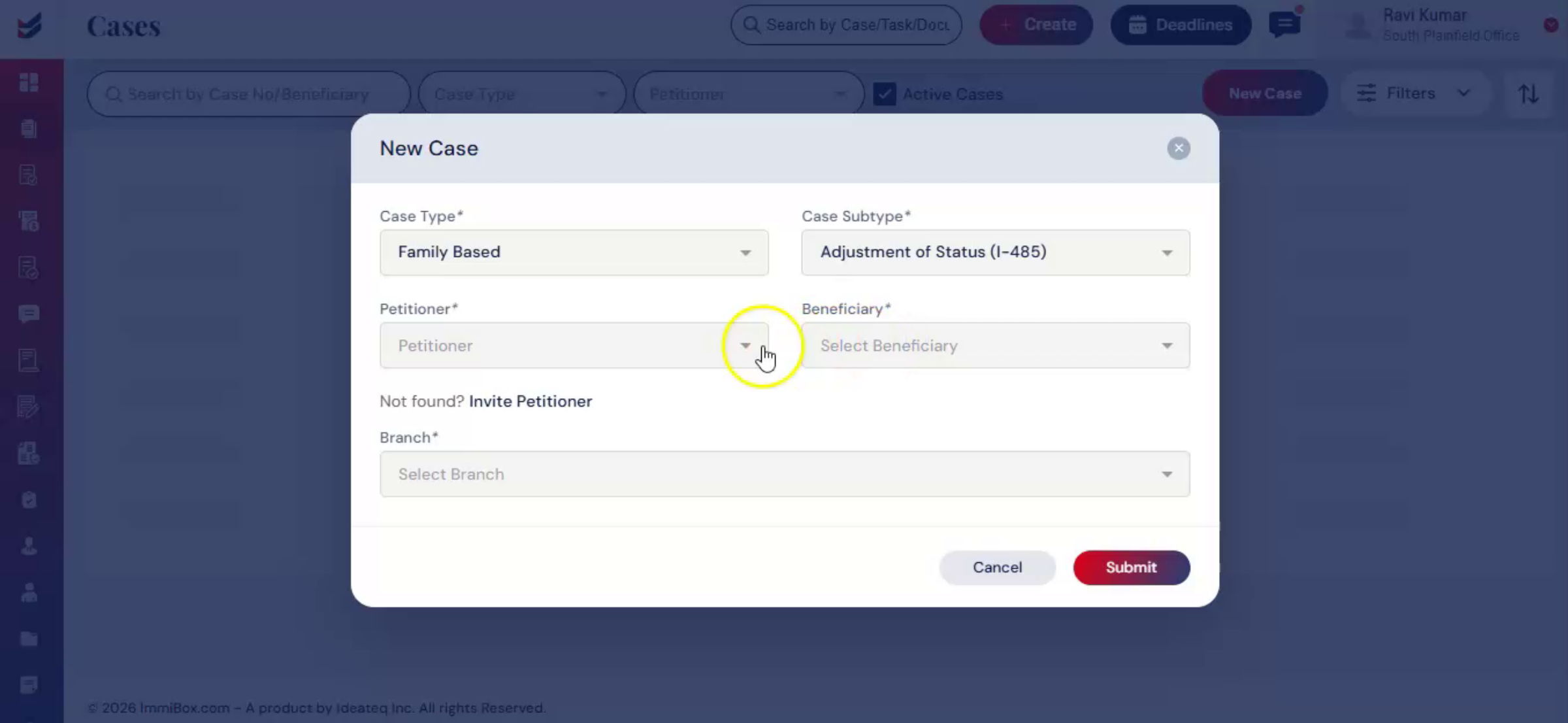 Adding Petitioner And Beneficiary