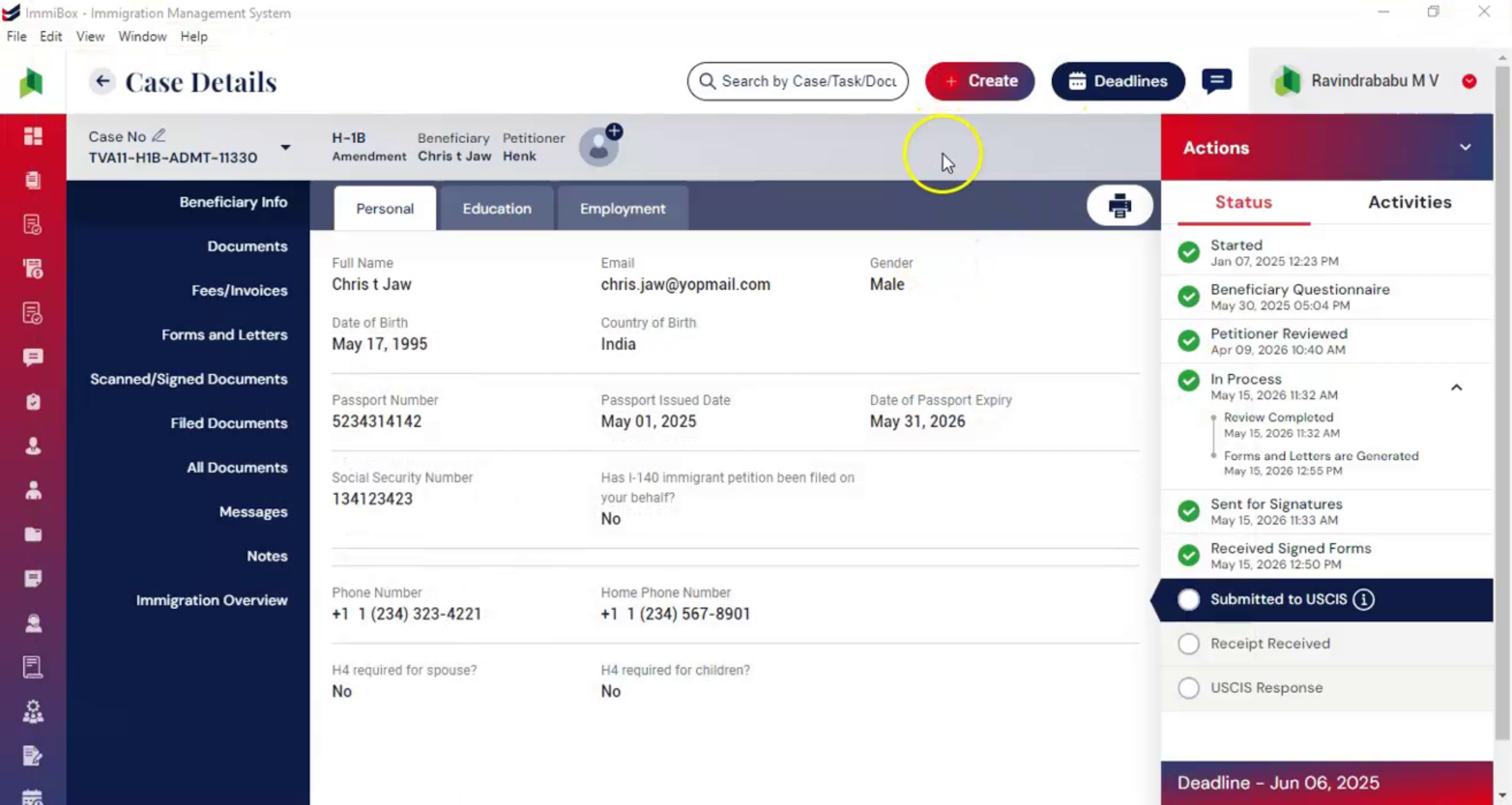 E-Filing Dashboard