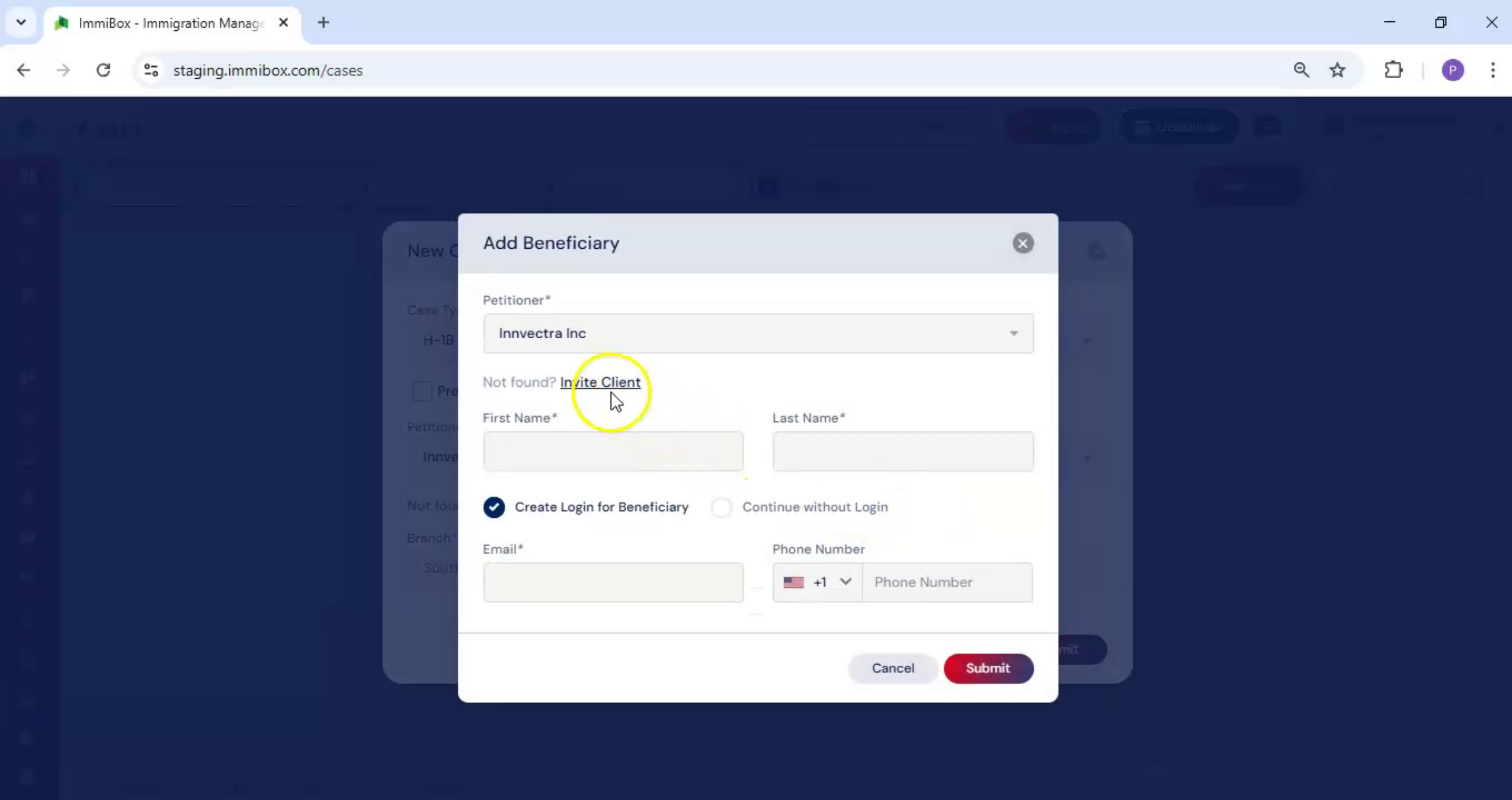 Enter Beneficiary Name