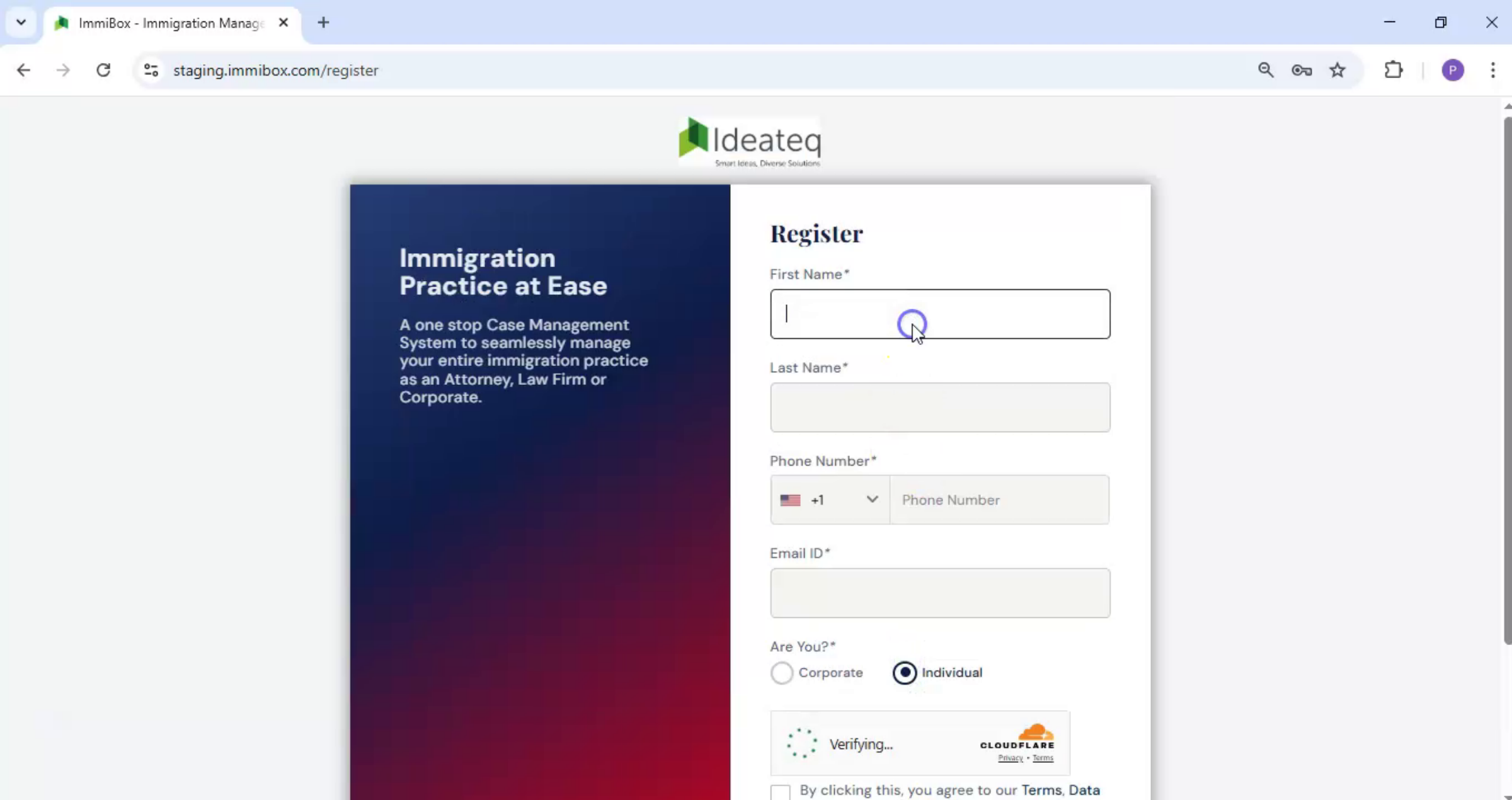 Enter Individual Details