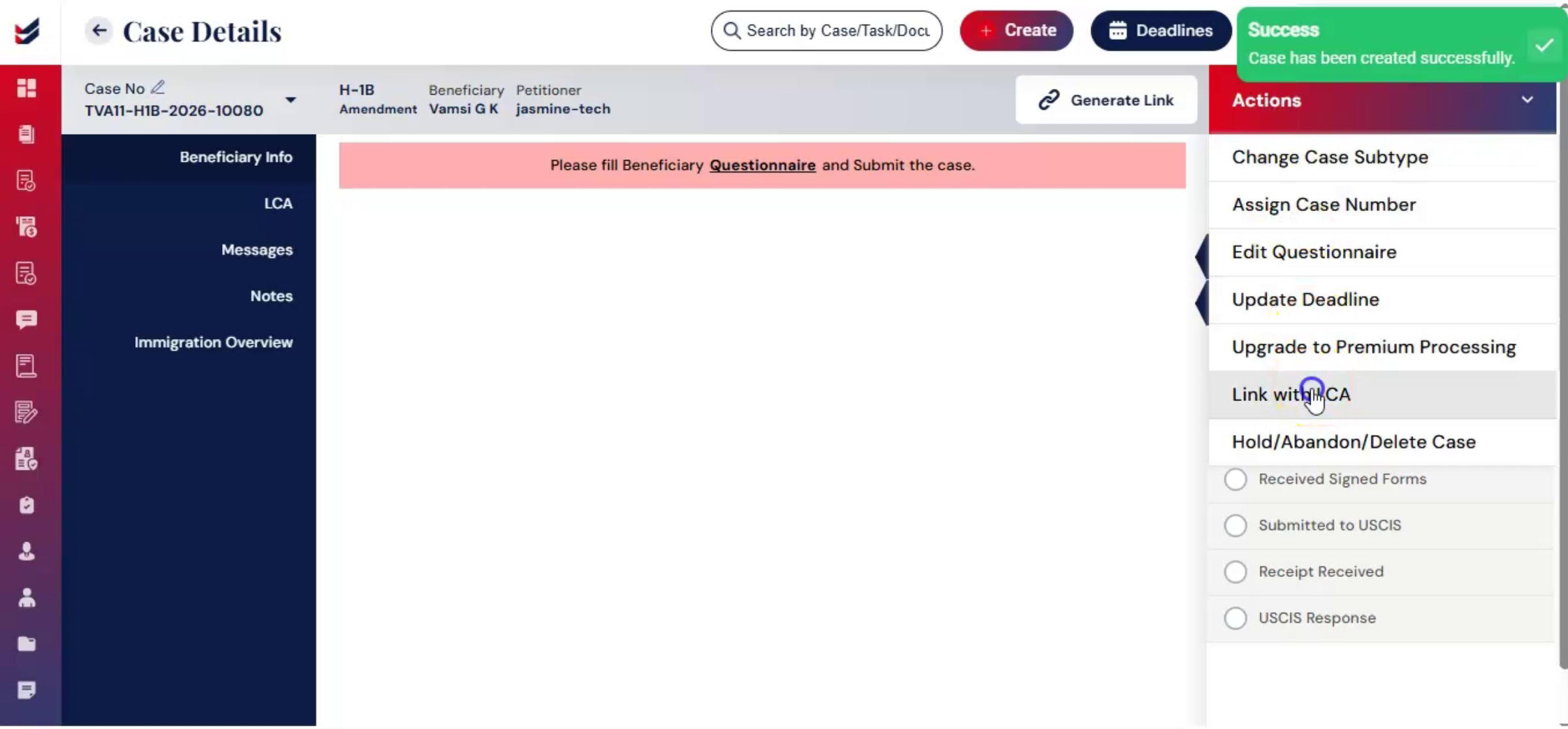 Searching And Linking LCA Records