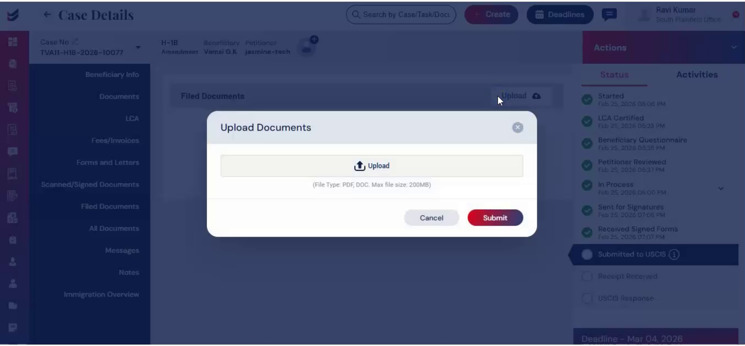 Uploading Filed Documents Benefits