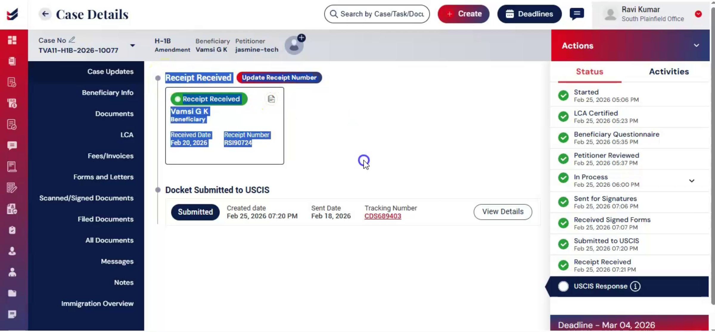 ImmiBox Case Tracking