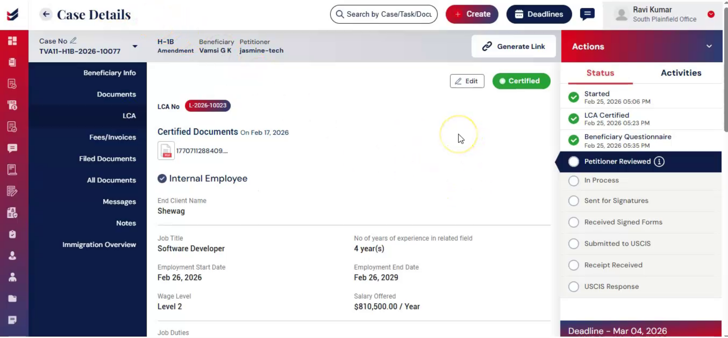 Workflow Progression After Submission