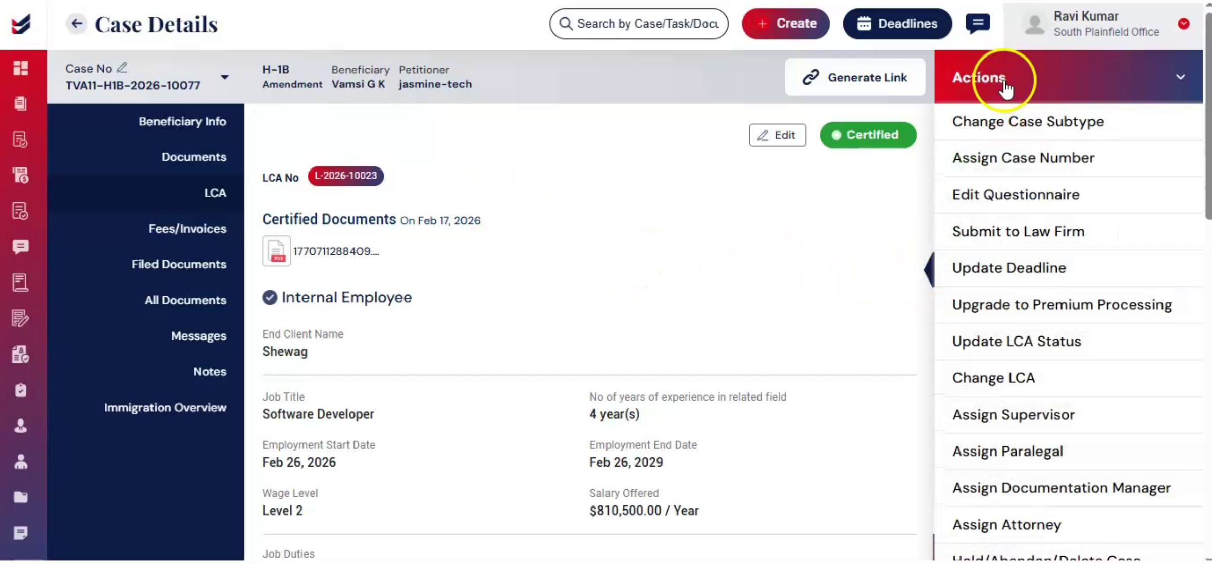 Submitting To Law Firm Review