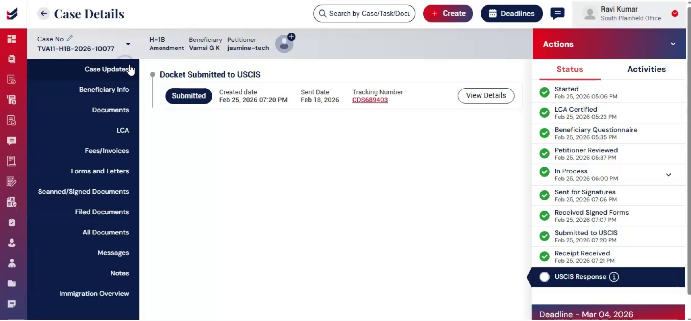 Receipt Information Visibility