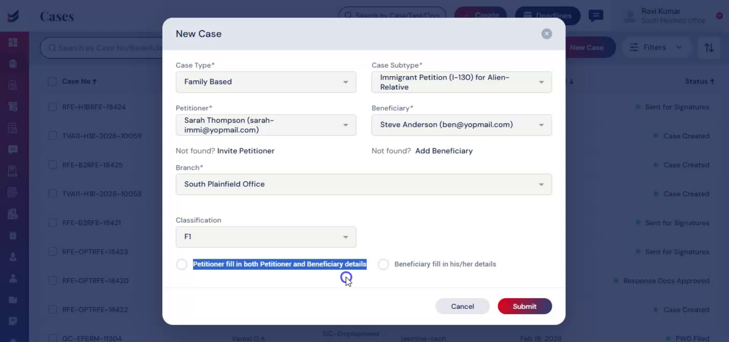 Questionnaire Completion Options