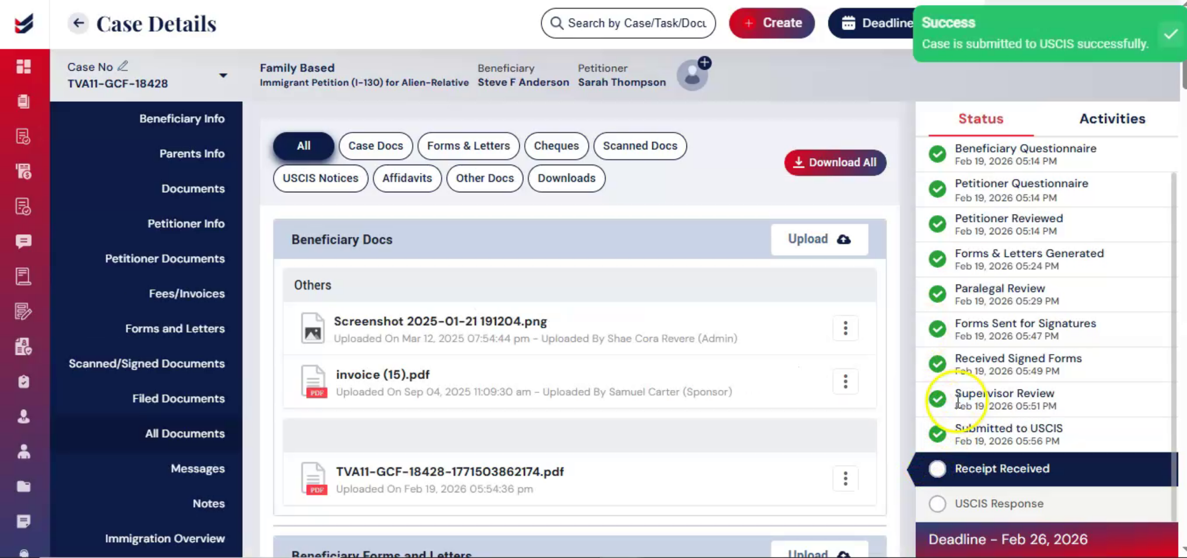 Tracking Mailing Information
