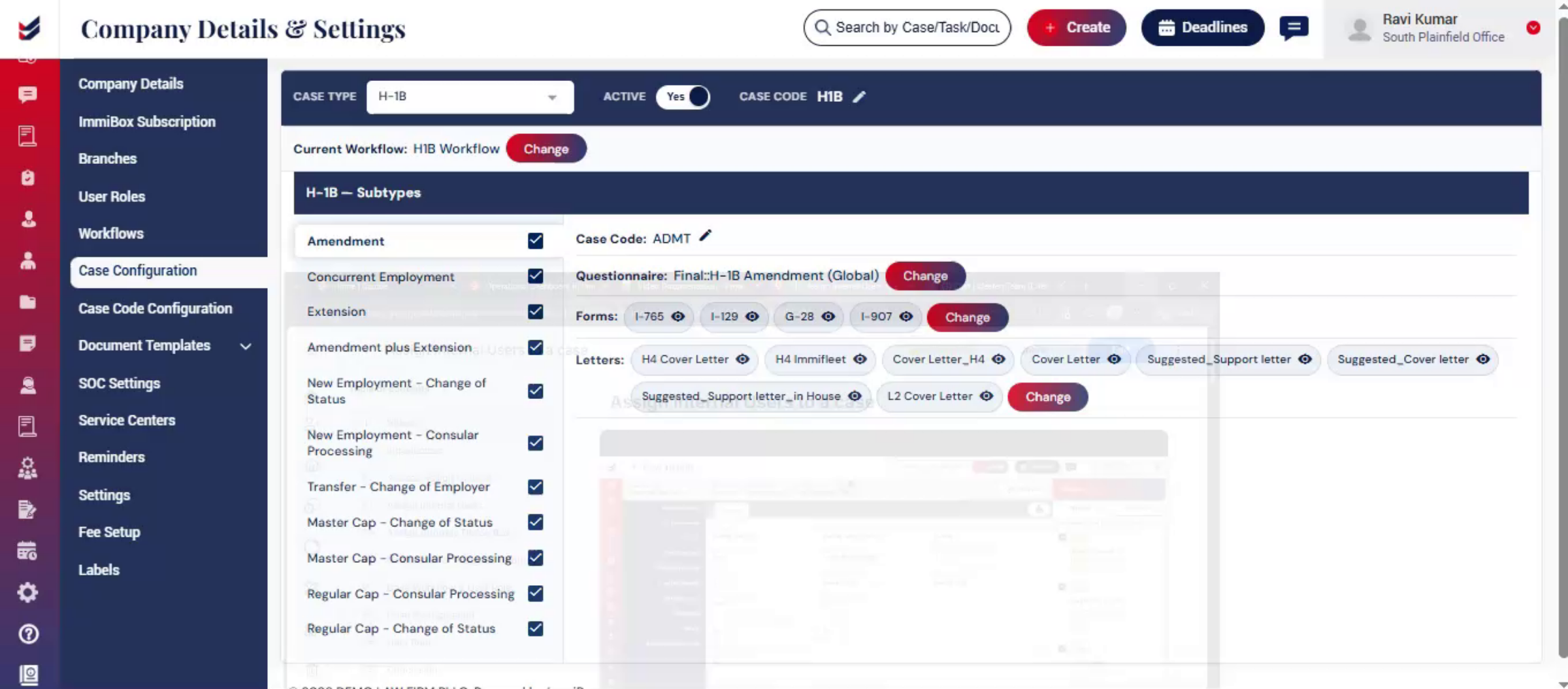 Case Workflow & User Role Configuration