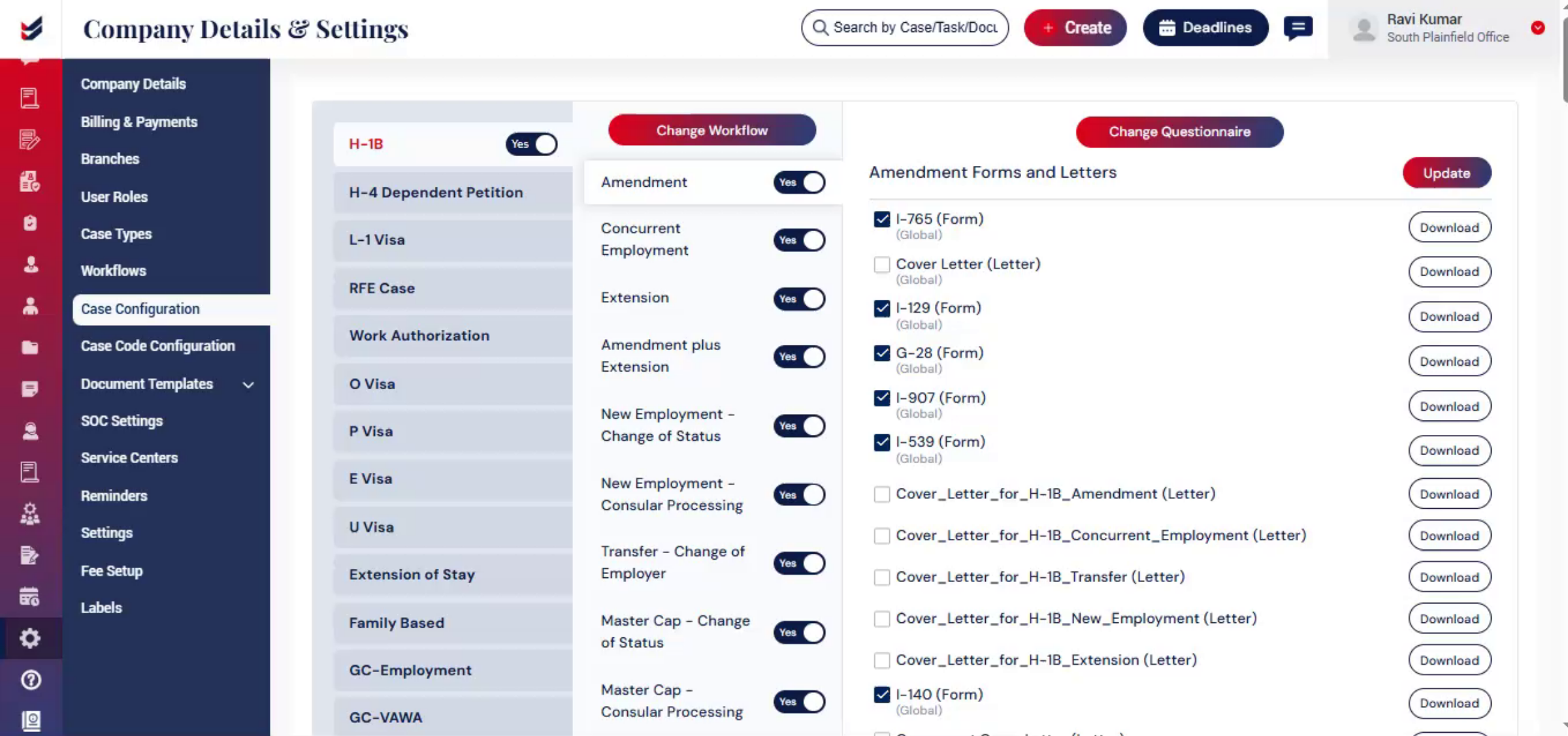 Case Workflow & User Role Configuration