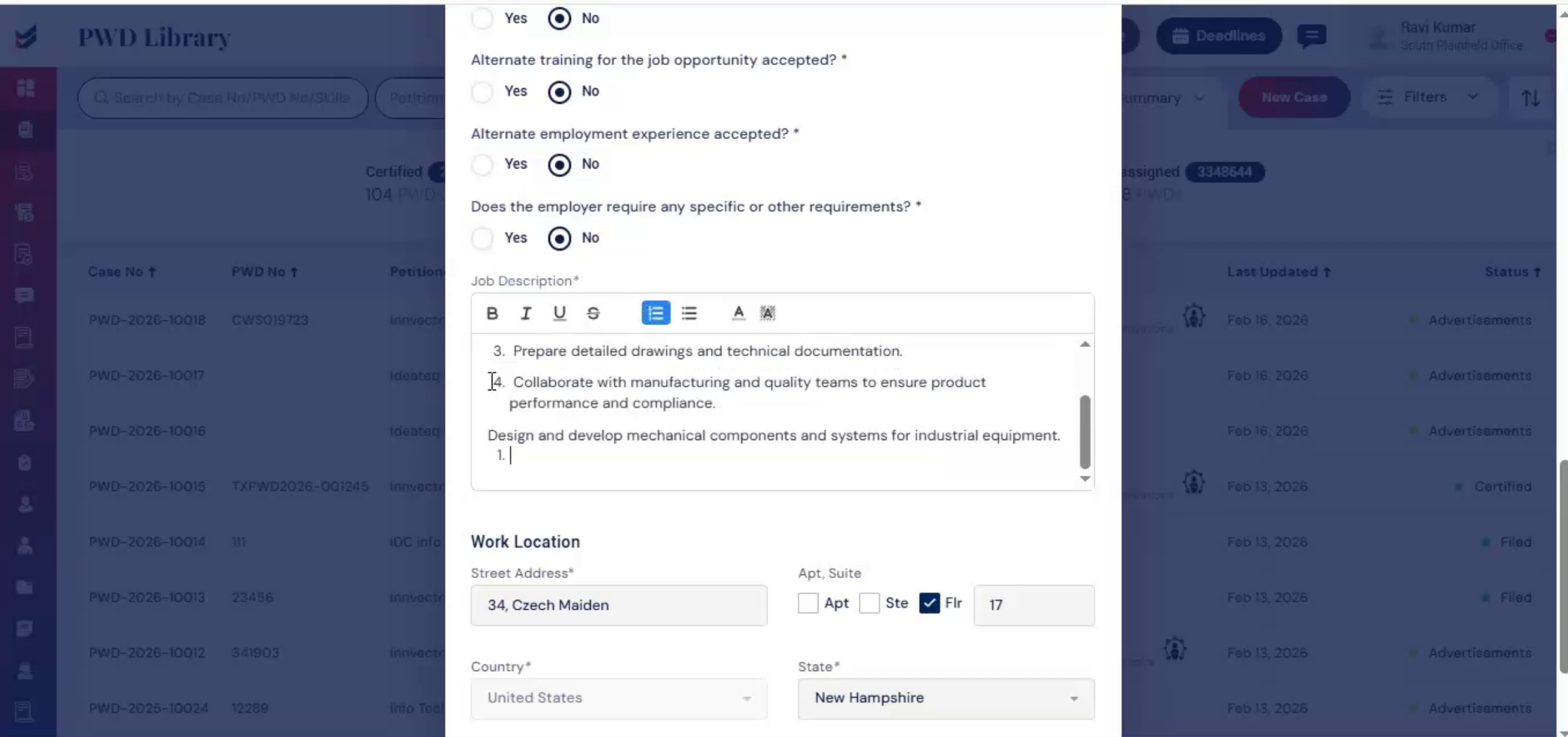 Manual Data Entry And Submission