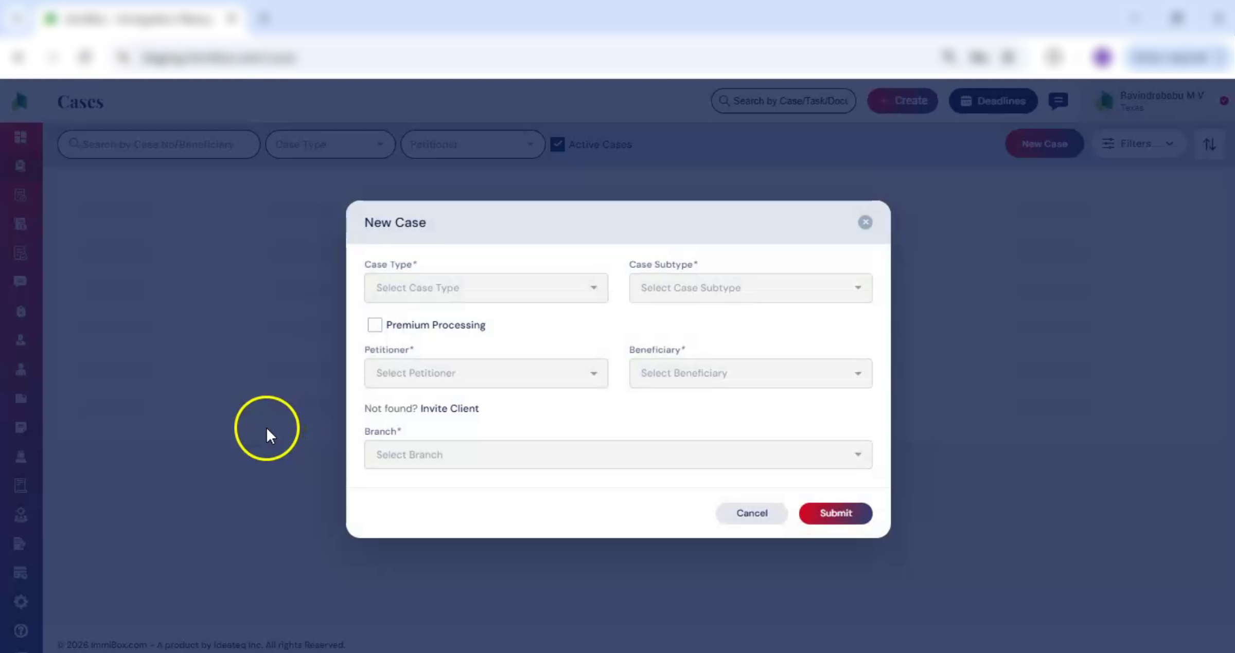 Fourth Method: Case Creation Invitation