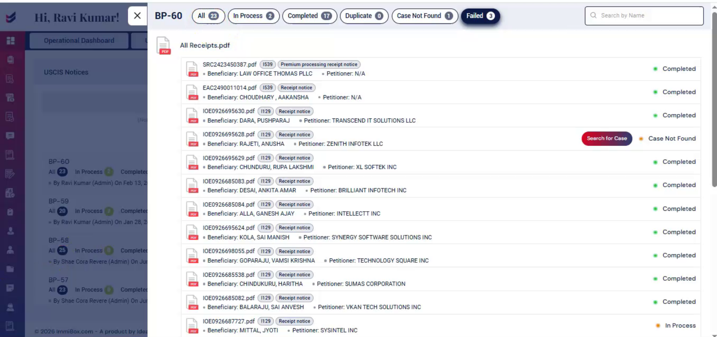 Organizing USCIS Notices